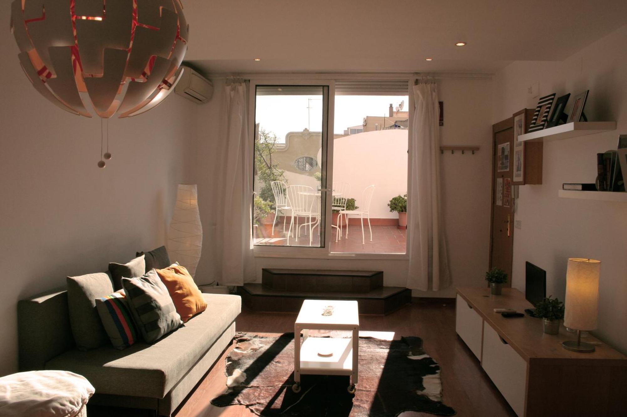 Lovely Apartment With A Terrace Barcelona Exterior foto